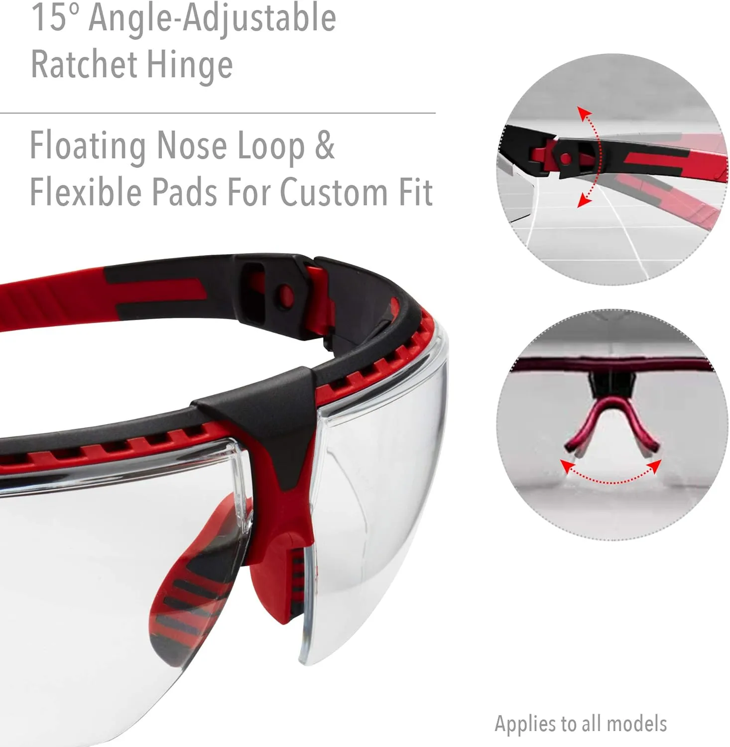 Uvex Honeywell Avatar Safety Glasses Black Frame with Clear Lens & Anti-Scratch Hardcoat (S2850)