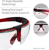 Uvex Honeywell Avatar Safety Glasses Black Frame with Clear Lens & Anti-Scratch Hardcoat (S2850)