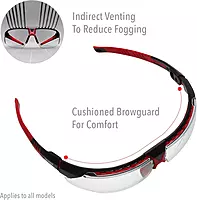 Uvex Honeywell Avatar Safety Glasses Black Frame with Clear Lens & Anti-Scratch Hardcoat (S2850)