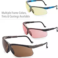 Uvex by Honeywell Genesis Safety Glasses with Uvextreme Anti-Fog Coating, Vapor Blue Frame