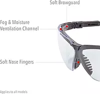 Uvex by Honeywell Genesis Safety Glasses with Uvextreme Anti-Fog Coating, Vapor Blue Frame