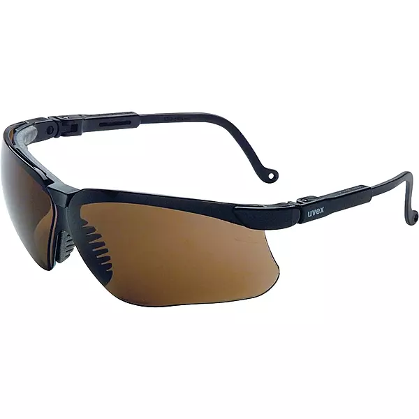 Honeywell Uvex by Genesis Safety Glasses with Uvextreme Anti-Fog Coating, Black Frame