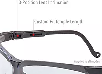 Honeywell Uvex by Genesis Safety Glasses with Uvextreme Anti-Fog Coating, Black Frame