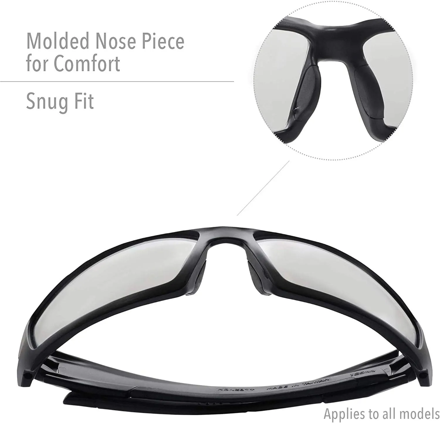 Honeywell Uvex Hypershock Safety Glasses, Black Fame with Espresso Polarized Lens & Anti-Scratch Hardcoat (S2949)