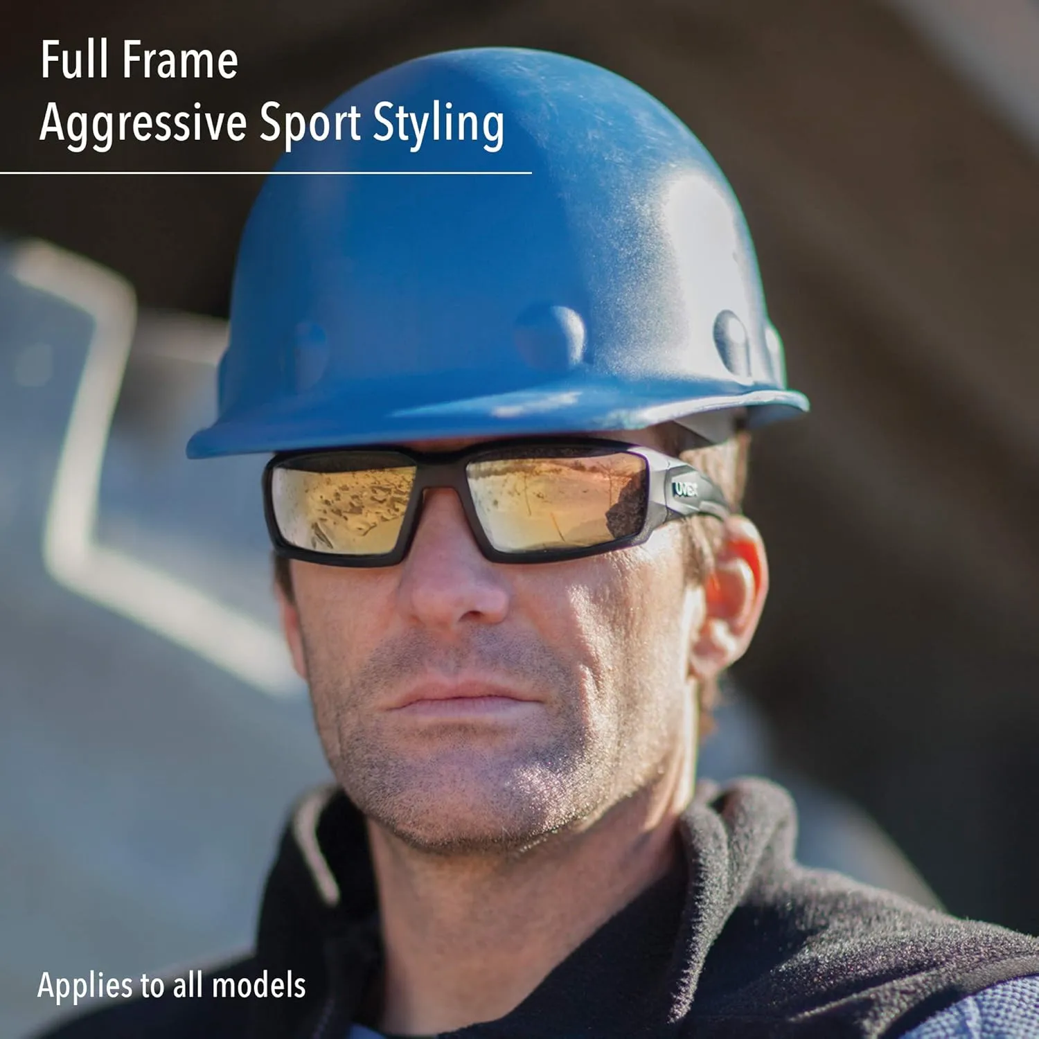 Honeywell Uvex Hypershock Safety Glasses, Brown Frame with Gold Mirror Lens & Anti-Scratch Hardcoat (S2964) 5.6 x 1.7 inch