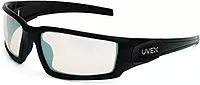 Honeywell Uvex by Hypershock Safety Glasses, Black Frame with SCT-Reflect 50 Lens & Anti-Scratch Hardcoat (S2943)