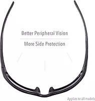 Honeywell Uvex by Hypershock Safety Glasses, Black Frame with SCT-Reflect 50 Lens & Anti-Scratch Hardcoat (S2943)