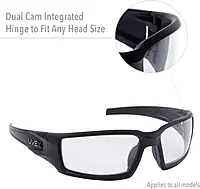Honeywell Uvex by Hypershock Safety Glasses, Black Frame with SCT-Reflect 50 Lens & Anti-Scratch Hardcoat (S2943)