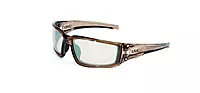 Honeywell Uvex Hypershock Safety Glasses, Brown Frame with SCT-Reflect 50 Lens & Anti-Scratch Hardcoat (S2963)