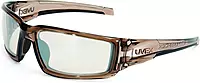 Honeywell Uvex Hypershock Safety Glasses, Brown Frame with SCT-Reflect 50 Lens & Anti-Scratch Hardcoat (S2963)