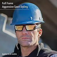 Honeywell Uvex Hypershock Safety Glasses, Brown Frame with Espresso Polarized Lens & Anti-Scratch Hardcoat (S2969)