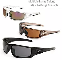 Honeywell Uvex Hypershock Safety Glasses, Brown Frame with Espresso Polarized Lens & Anti-Scratch Hardcoat (S2969)