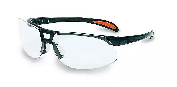 Honeywell Uvex by Protégé Safety Glasses, Metallic Black Frame with Clear Lens & Ultra-Dura Anti-Scratch Hardcoat (S4200-H5)