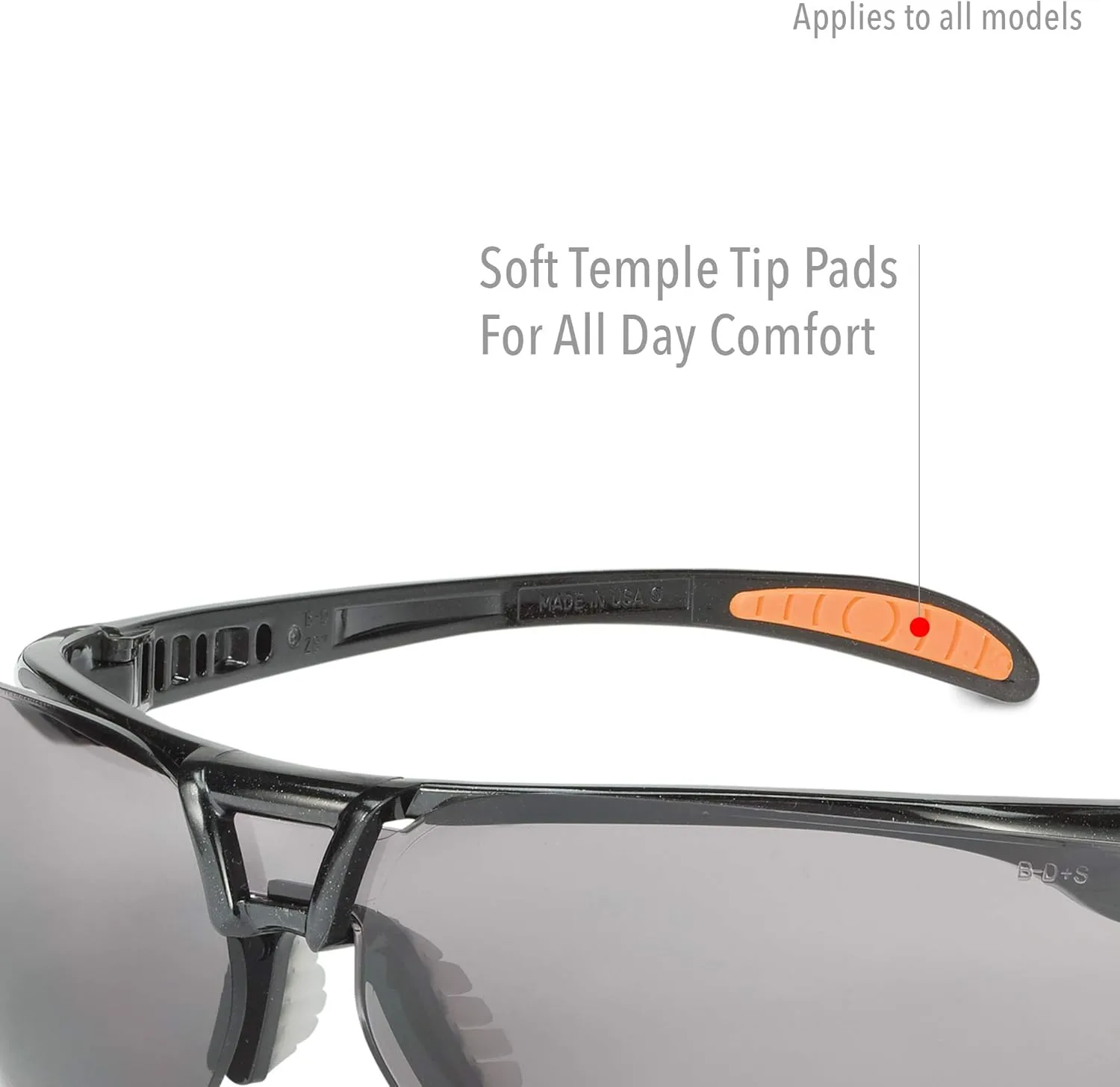 Honeywell Uvex by Protégé Safety Glasses, Metallic Black Frame with Clear Lens & Ultra-Dura Anti-Scratch Hardcoat (S4200-H5)