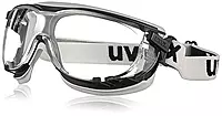 Honeywell Uvex S1650DF Carbon Vision Safety Eyewear, Black/Grey