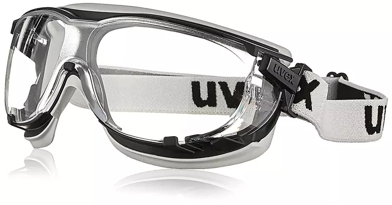 Honeywell Uvex S1650DF Carbon Vision Safety Eyewear, Black/Grey