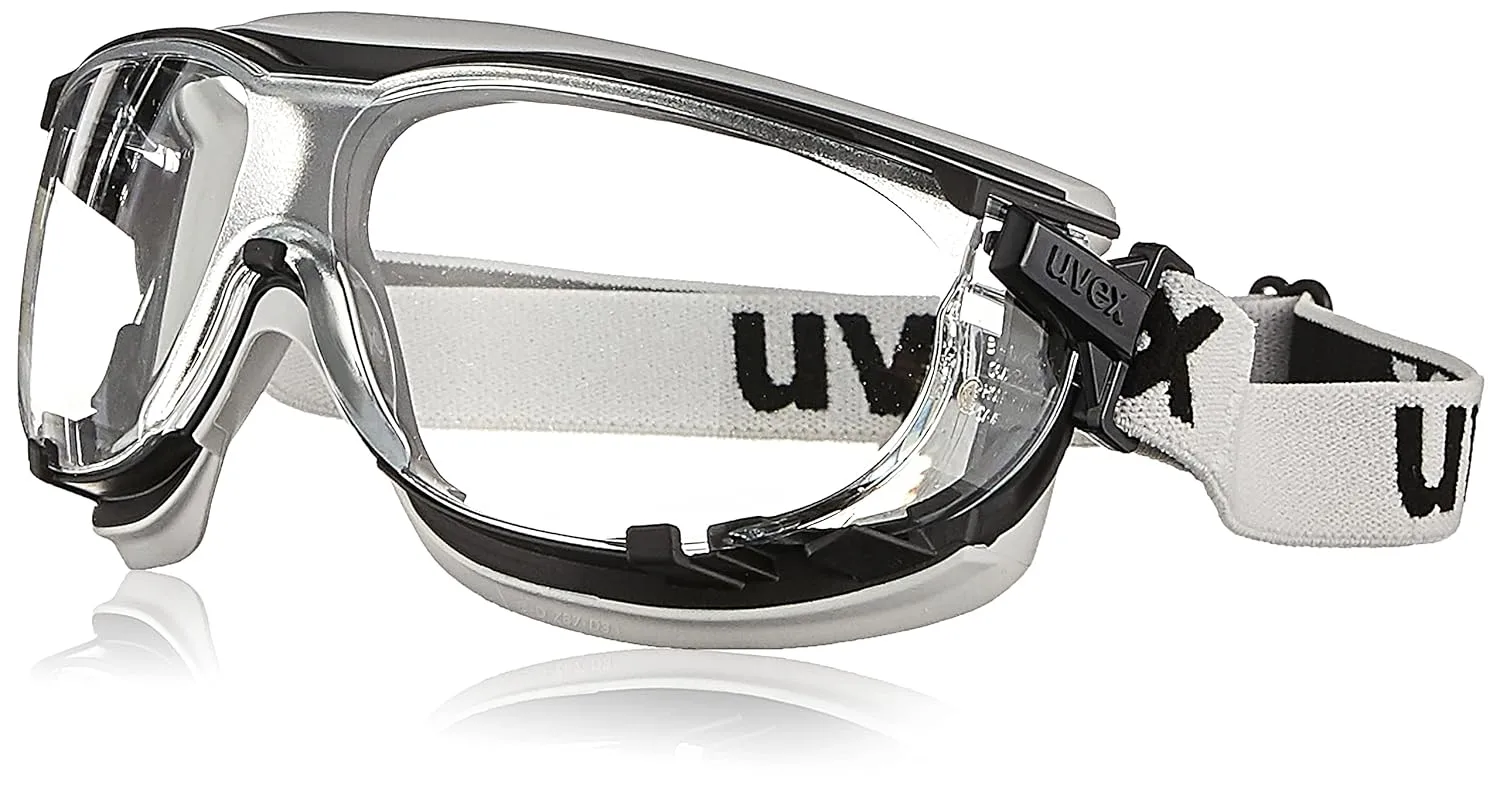 Honeywell Uvex S1650DF Carbon Vision Safety Eyewear, Black/Grey