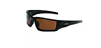 Honeywell Uvex Hypershock Safety Glasses, Black Fame with Espresso Polarized Lens & Anti-Scratch Hardcoat (S2949)