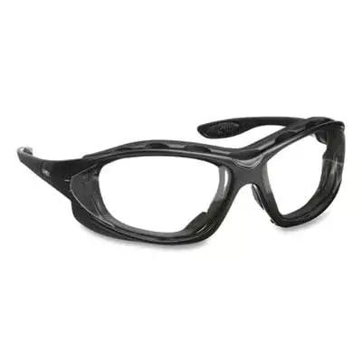 Uvex Honeywell UVEX Seismic Black Frame Clear Lens HYDROSHIELD Anti-Fog Coating S0600HS