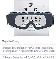 UVEX by Honeywell Stealth +2.5 Diopter Reading Magnifier Goggles with Uvextreme Anti-Fog Lens (S3993X), Clear