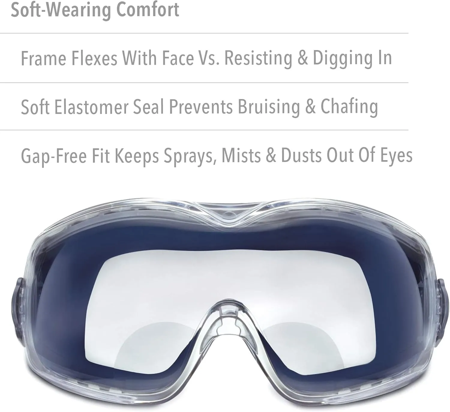 UVEX by Honeywell Stealth +2.5 Diopter Reading Magnifier Goggles with Uvextreme Anti-Fog Lens (S3993X), Clear