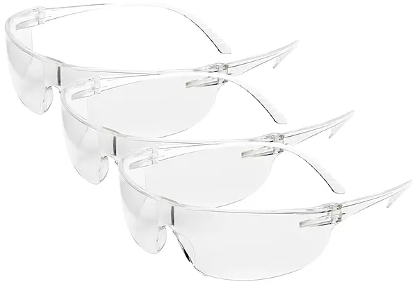 Honeywell UVEX SVP200 Series Safety Glasses, Clear Anti-Scratch Lens with Clear Frame (SVP200) (Pack of 3)