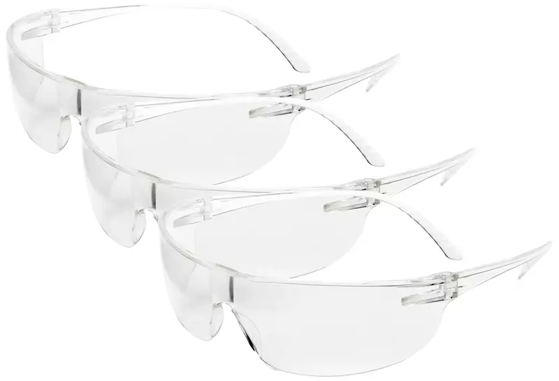 Honeywell UVEX SVP200 Series Safety Glasses, Clear Anti-Scratch Lens with Clear Frame (SVP200) (Pack of 3)