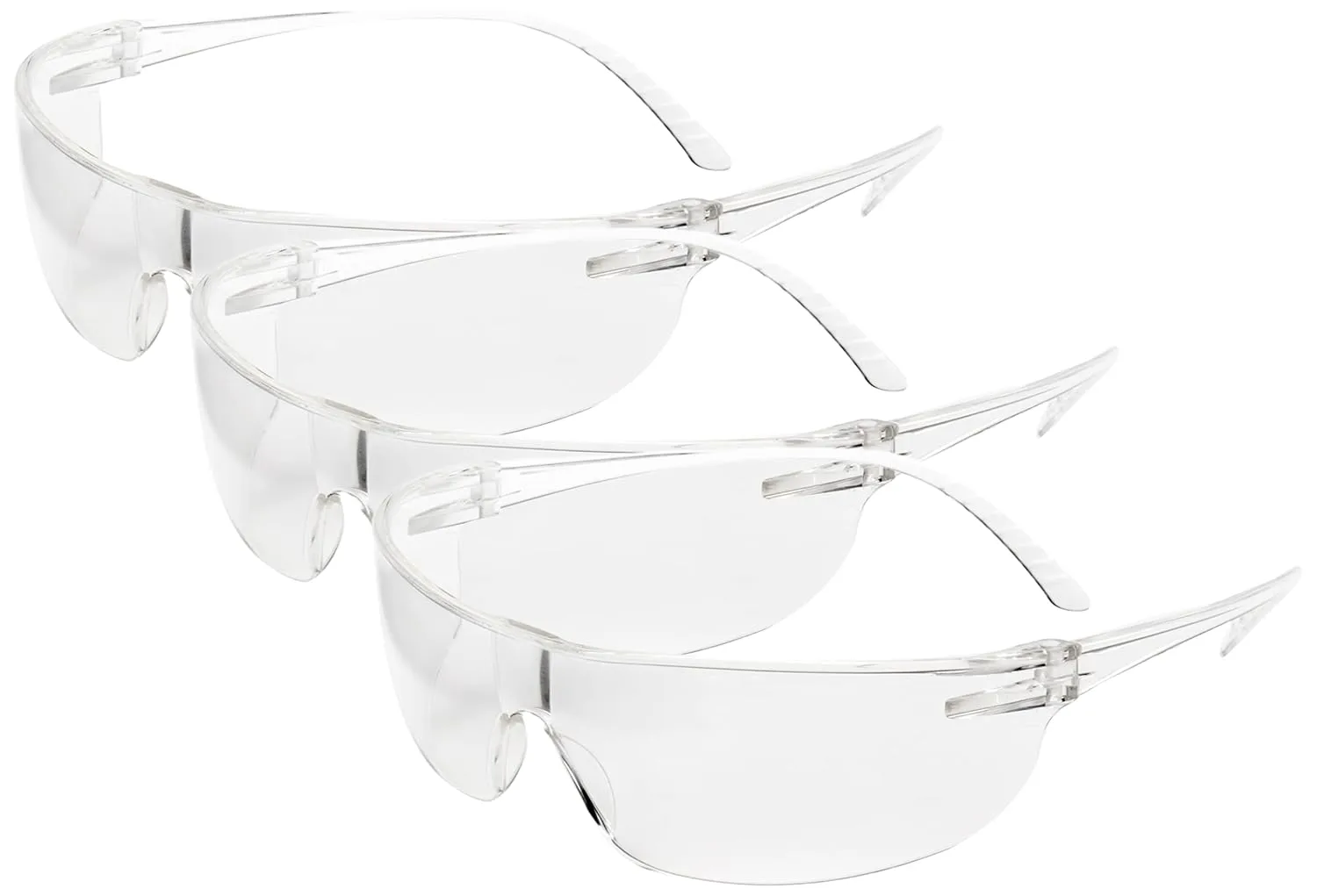 Honeywell UVEX SVP200 Series Safety Glasses, Clear Anti-Scratch Lens with Clear Frame (SVP200) (Pack of 3)