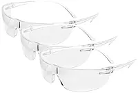 Honeywell UVEX SVP200 Series Safety Glasses, Clear Anti-Scratch Lens with Clear Frame (SVP200) (Pack of 3)