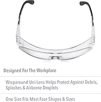 Honeywell Uvex Ultra-Spec 2000 Visitor Specs Safety Glasses with Clear Uvextreme Anti-Fog Lens (S0250X)