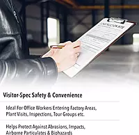 Honeywell Uvex Ultra-Spec 2000 Visitor Specs Safety Glasses with Clear Ultra-Dura Anti-Scratch Lens (S0300)