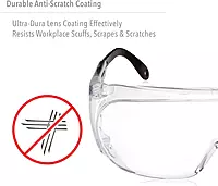 Honeywell Uvex Ultra-Spec 2000 Visitor Specs Safety Glasses with Clear Ultra-Dura Anti-Scratch Lens (S0300)