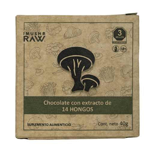  Mush Raw Chocolate con extracto de 14 hongos