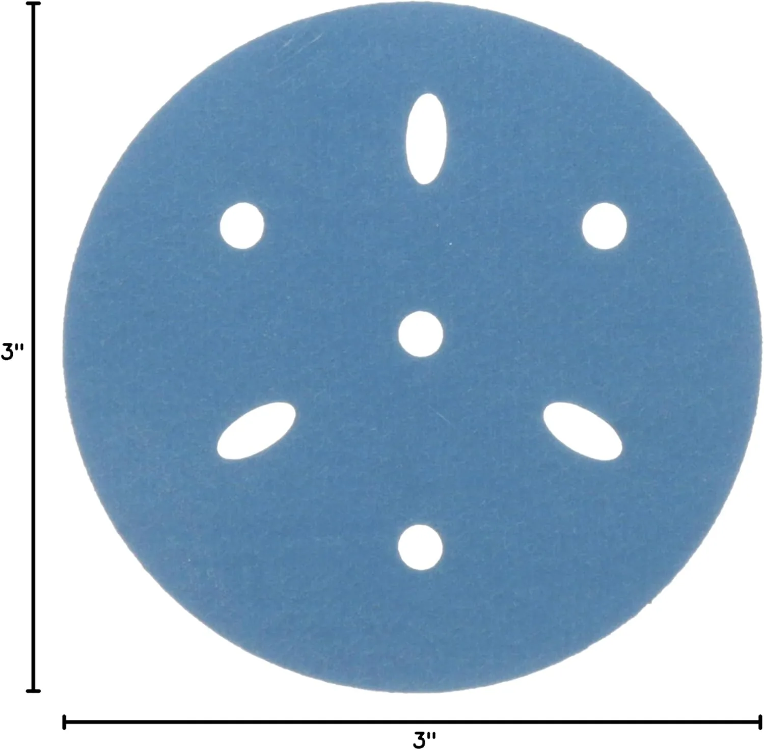 Hookit 3M Blue Abrasive Disc 321U — 3 in, 320 Grit (Model 36150, 50/Carton)