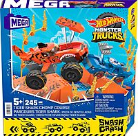 MEGA Hot Wheels Monster Trucks Smash & Crash Tiger Shark Chomp Course