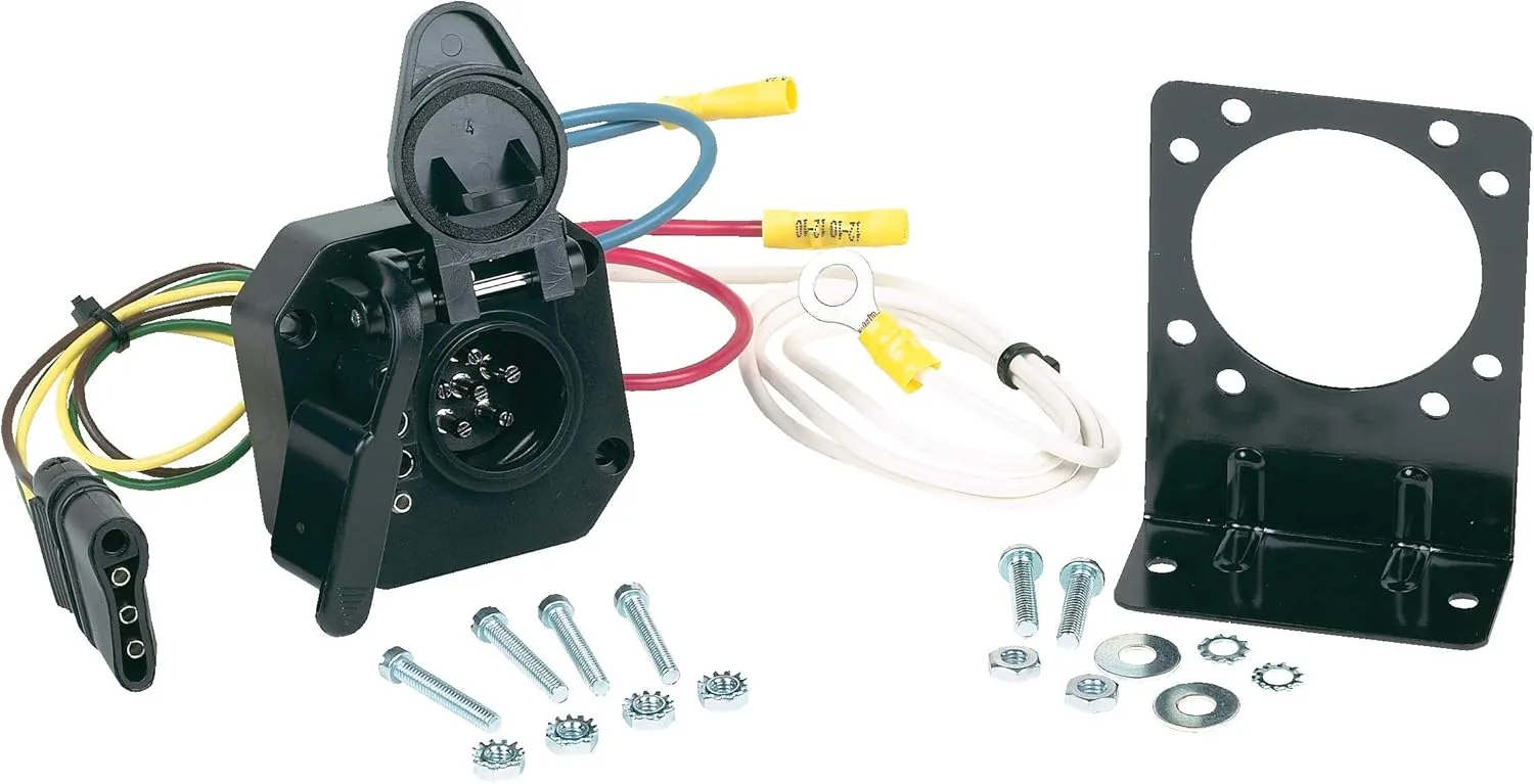 Hopkins Towing Solutions Hopkins 47175 Multi-Tow 4 Flat to 6 Round and 4 Flat Adapter