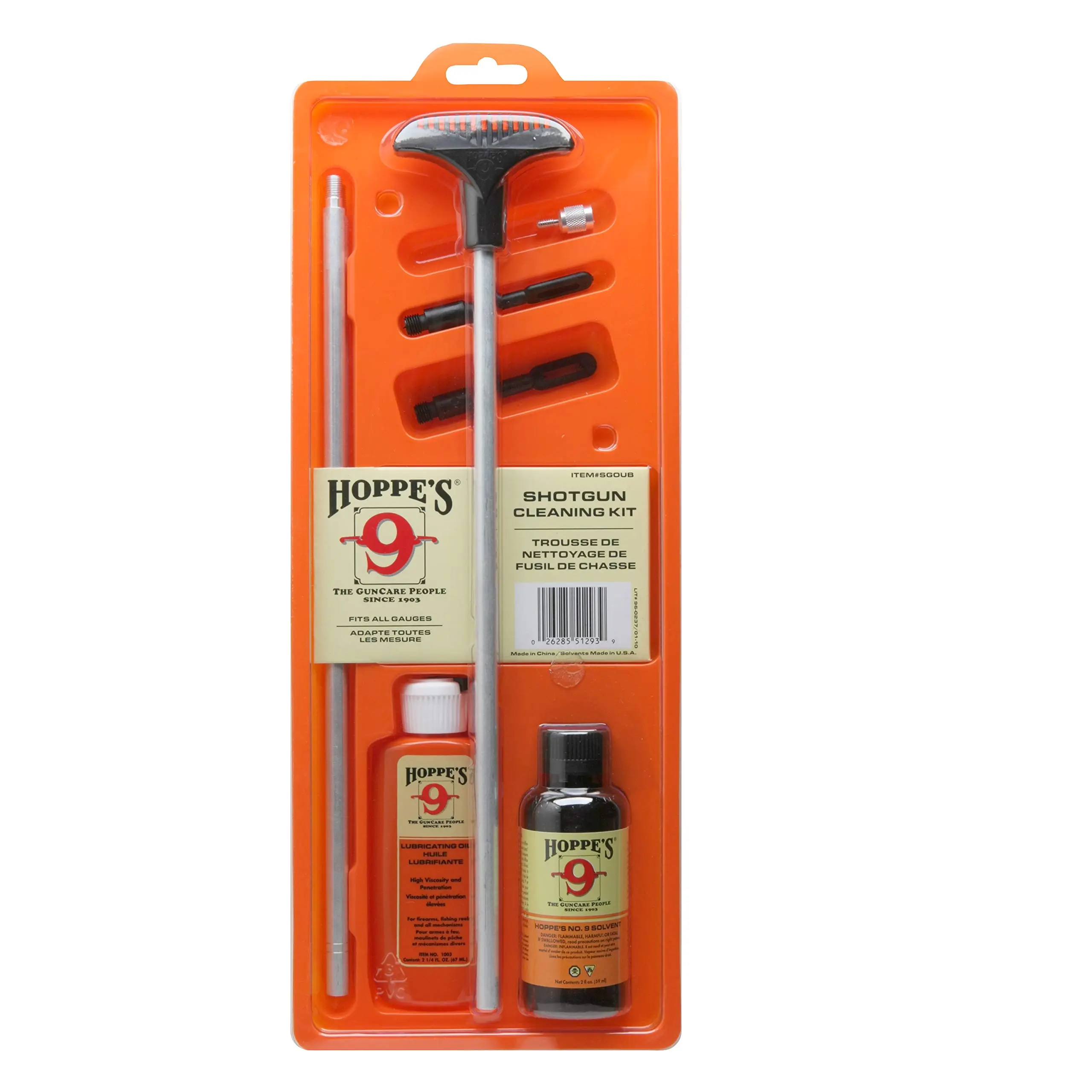 Hoppe's No. 9 Shotgun Cleaning Kit with Aluminum Rod, Clamshell