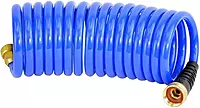 HOSECOIL 3/8 inch ID Self Coiling Garden RV Marine Outdoor Water Hose