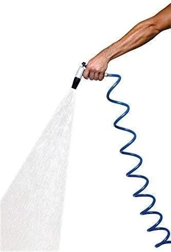 HOSECOIL 3/8 inch ID Self Coiling Garden RV Marine Outdoor Water Hose