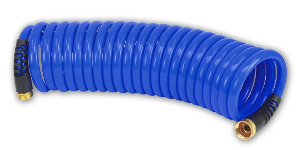 HOSECOIL PRO 1/2" Self Coiling Garden, RV, Outdoor Water Hose