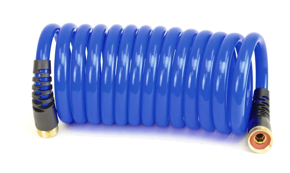 HOSECOIL PRO 1/2" Self Coiling Garden, RV, Outdoor Water Hose