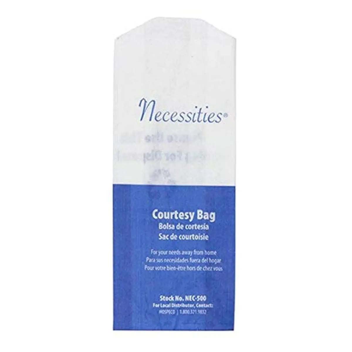Hospeco NEC-500 Necessities Feminine Hygiene Courtesy Disposal Bag, Pack of 500
