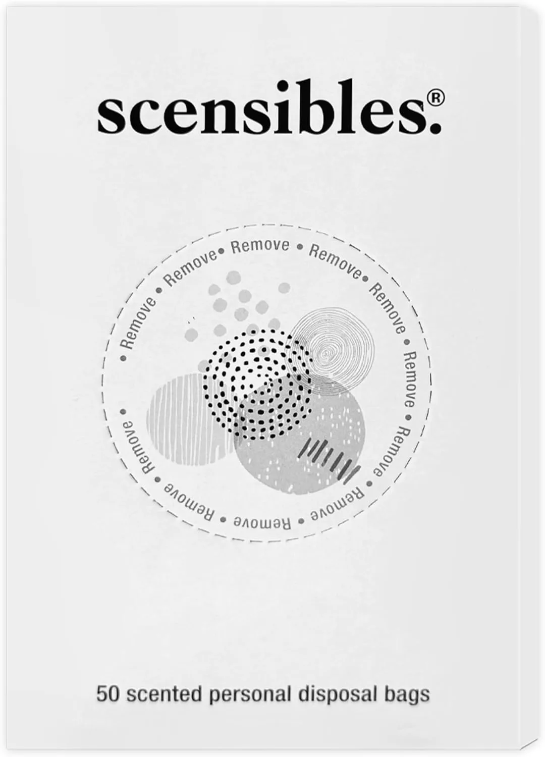 Hospeco Scensibles Disposal Bags for Menstrual Care – 50 Bags/Box, 5-5/8 x 7-1/2 in