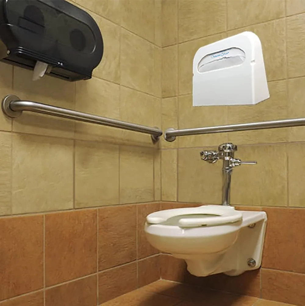 HOSPECO Health Gards Toilet Seat Cover Dispenser, Half-Fold, 16 X 3.25 X 11.5, White, 2/box 1 Count (Pack of 1)