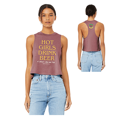 Hot Girls Drink Beer Cropped Tank