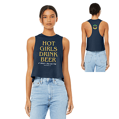 Hot Girls Drink Beer Cropped Tank