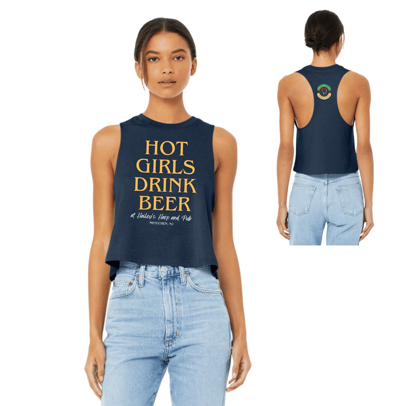 Hot Girls Drink Beer Cropped Tank