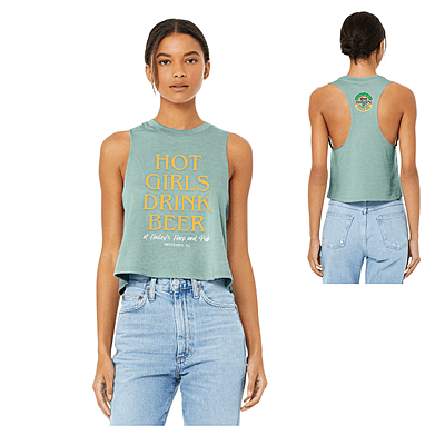 Hot Girls Drink Beer Cropped Tank