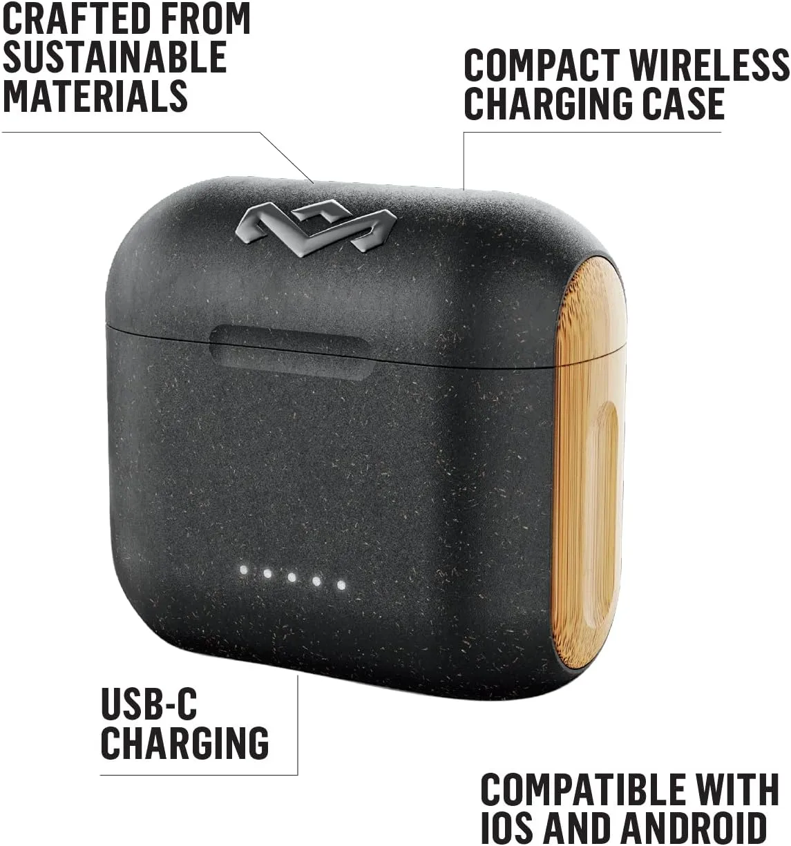 House of Marley Rebel True Wireless Earbuds with Microphone, Bluetooth 5.0, 8-Hour Battery