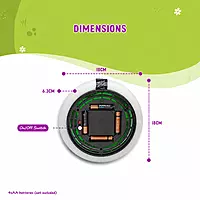 Gooyo Hover Football with LED Lights | Indoor Floating Air Soccer Ball for Kids - Green
